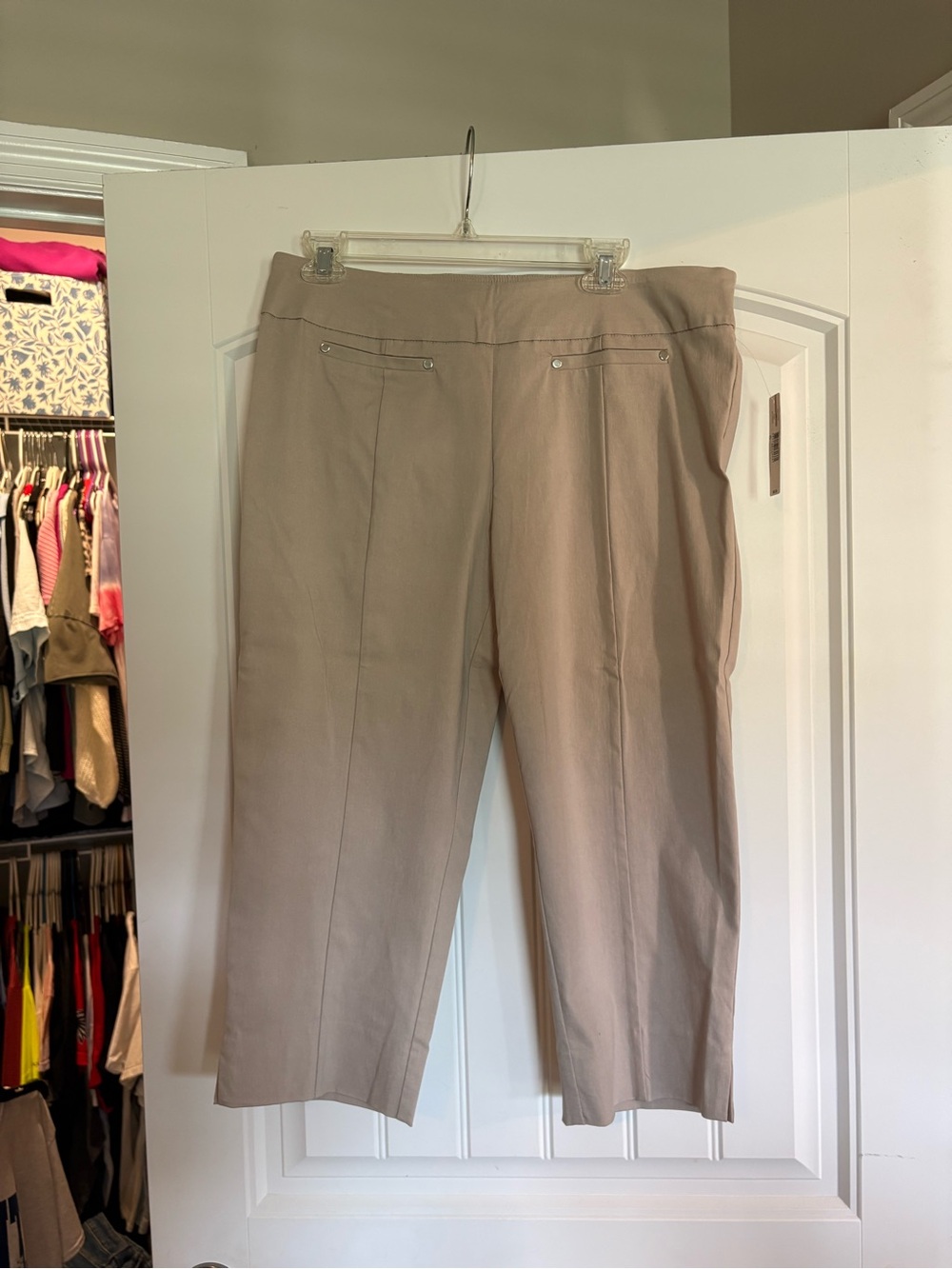 new directions Taupe Pull-On Crop Pants